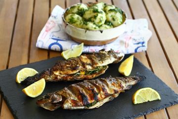 Pastrav la gratar cu lamaie - 200/50 gr.